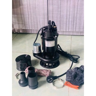  Cắt rác  Máy bơm nước chìm cắt rác bơm nước thải   750W  máy bơm tõm dây đồng.Bảo hành 6 tháng 