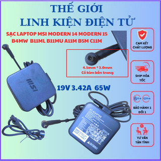 SẠC LAPTOP MSI MODERN14 MODERN 15  B4MW  B11ML B11MU A11M B5M C11M MỚI 100% KÈM DÂY NGUỒN XIN