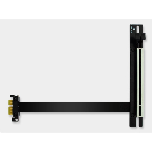 dây nối dài khe pcie, riser pcie x1 ra pcie x16 3.0  đầu đực 180 độ, đầu cái 90 độ