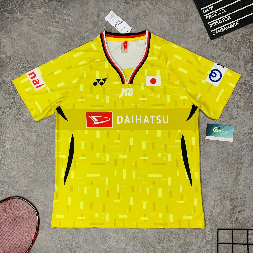  ÁO YONEX CẦU LÔNG VÀNG ĐỘI TUYÊN JAPAN Áo Chuẩn Thi Đấu Chất Vải Xịn Siêu Thoáng Mát Bền Form 