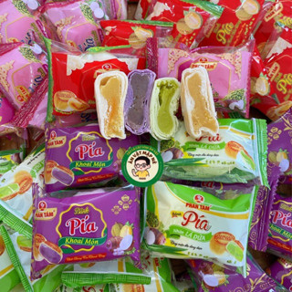  Bánh Pía Mini Phan Tâm Nhân Trứng Muối Đậu Xanh Lá Dứa Khoai Môn 