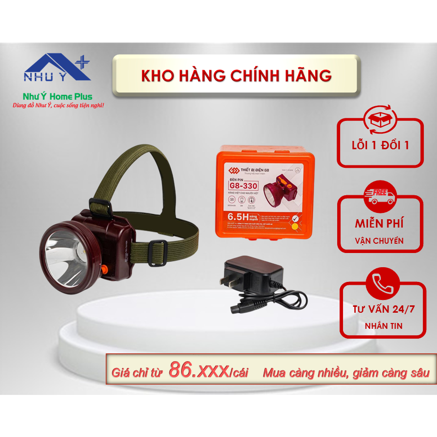 [SỈ SIÊU RẺ] Đèn pin đội đầu chống nước G8-330 - [CHÍNH HÃNG]