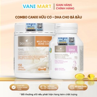 [ HÀNG NHẬP KHẨU ] Combo Canxi Milk Bon Care Bioisland + DHA Bầu Bioisland cho mẹ bầu