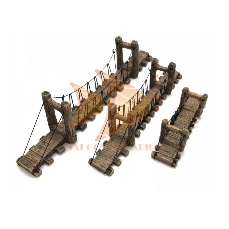 MÔ HÌNH CẦU TREO SIZE S, M, L - TRANG TRÍ HỒ CÁ, TIỂU CẢNH TERARIUM, PALUDARIUM