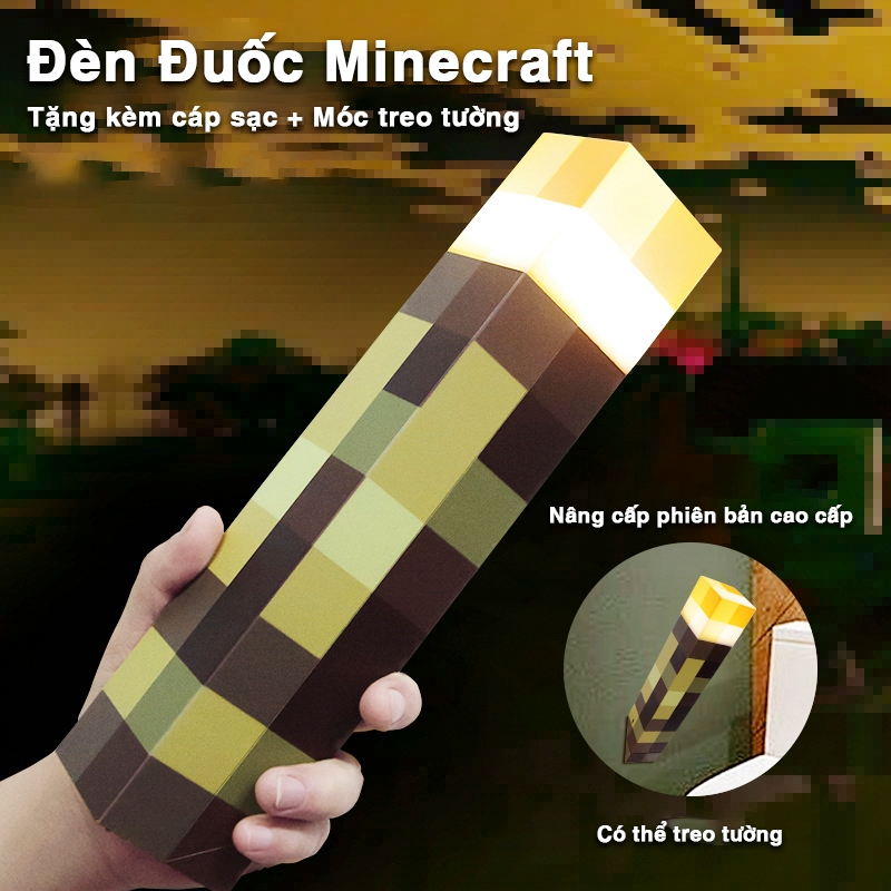 Cây Đèn Minecraft, Đuốc Minecraft, Đuốc Treo Tường Minecraft, Đèn Khối Tài Nguyên Minecraft, Khối Và