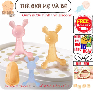 Gặm Nướu Hình Thỏ Silicon Mềm Cho Bé – Kèm Hộp Đựng Tiện Lợi-An Toàn Vệ Sinh Cho Bé