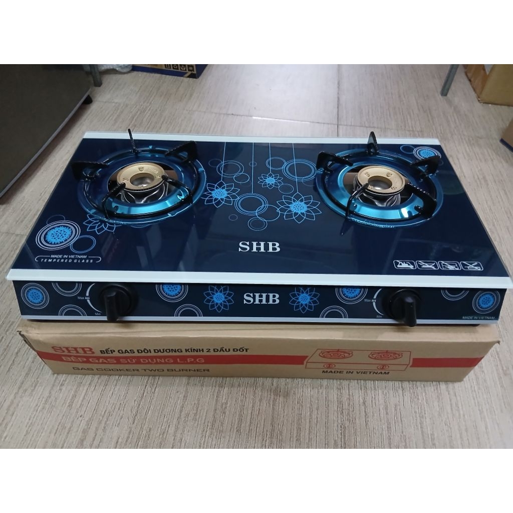 Bếp bioga mặt kính SHB ( sử dụng khí biogas sinh học, khí chăn nuôi )