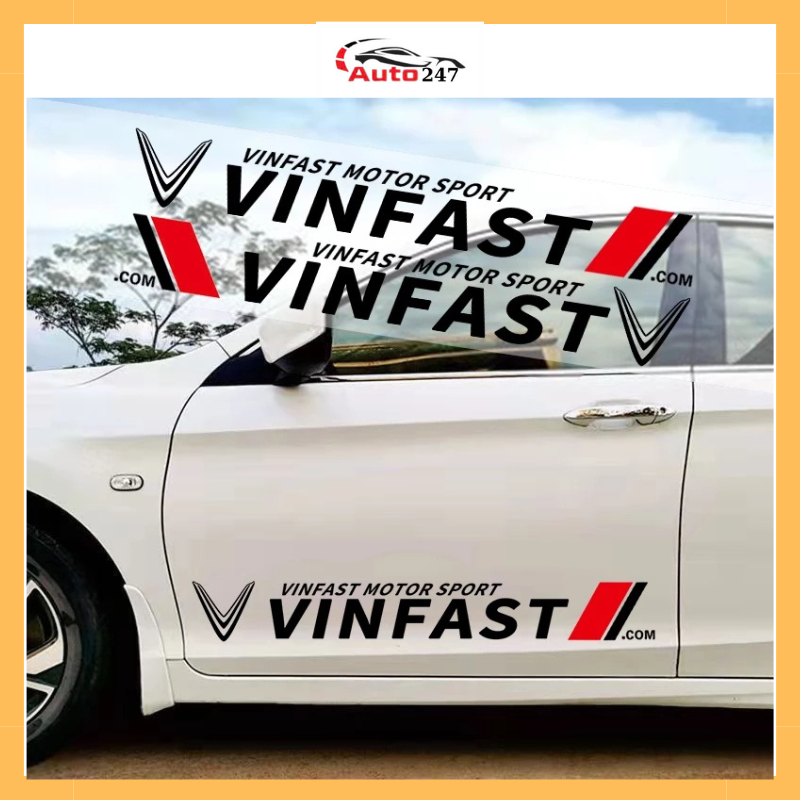 Decal dán trang trí xe Vinfast,  FADIL VF8 VF9 VF e34 VF5 VF7 LUX2.0 LUX A 2.0 LUX (9x70cm )