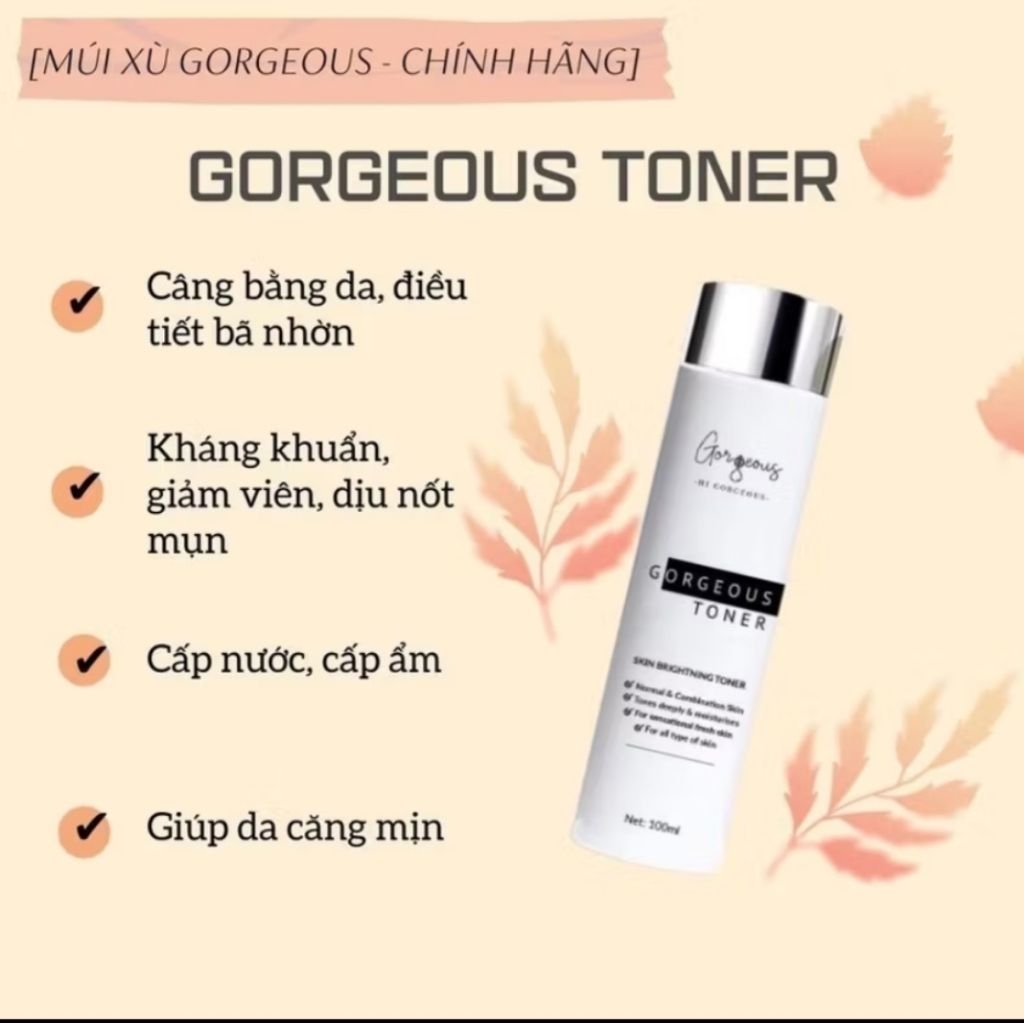 Toner hoa cúc Gorgeous Múi Xù