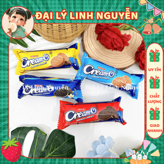  Bánh quy Cream O kẹp kem vị Vani,Socola Sữa  Thỏi 54g  đồ ăn vặt hot 