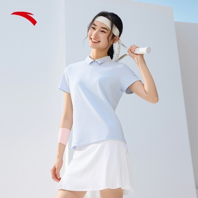 ANTA Nữ Tennis Áo Polo tay ngắn Short Sleeve Shirt Pickleball Training Badminton 1625B7175