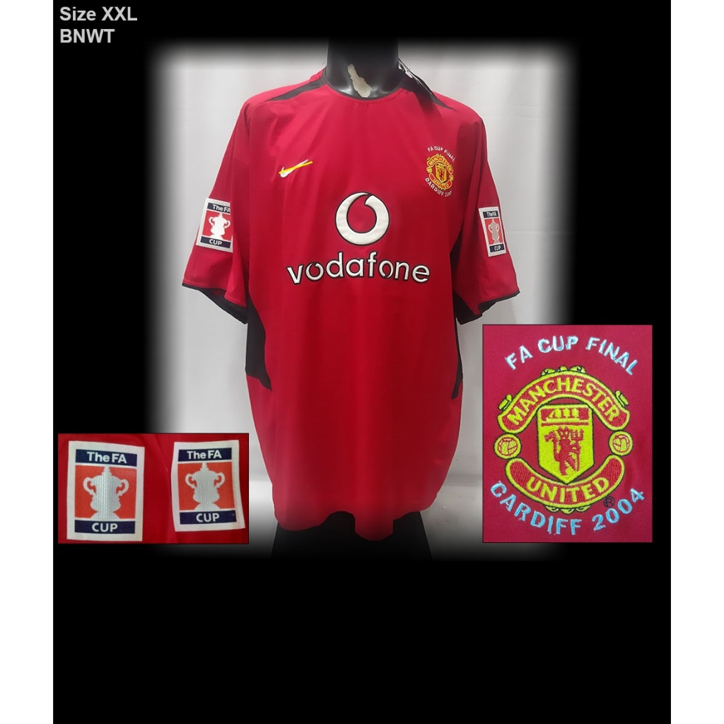 Áo đấu cầu thủ bóng đá chính hãng Manchester United Final 20024 home 2002 2003 shirt jersey 184947 h