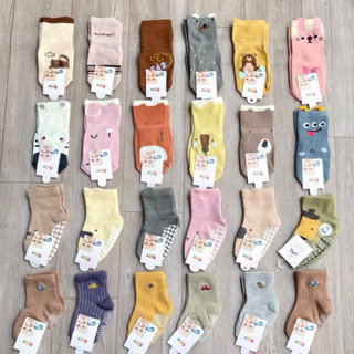 (Mua 10 tặng 1) Combo 10 đôi tất chống trơn trượt cho bé từ 0 - 9 tuổi chất liệu mềm mại thoáng khí