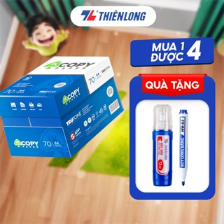 Combo 5 ream giấy in A4, giấy photo 70/80gsm Thiên Long IK Copy/Copy Plus (2500 tờ/thùng) - Thùng giấy A4 500 tờ