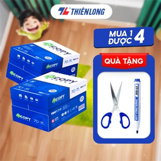 Combo 10  ream Giấy in A4/70, giấy photo 70gsm IK Copy 500 tờ - Thùng giấy A4 cứng không gợn sóng