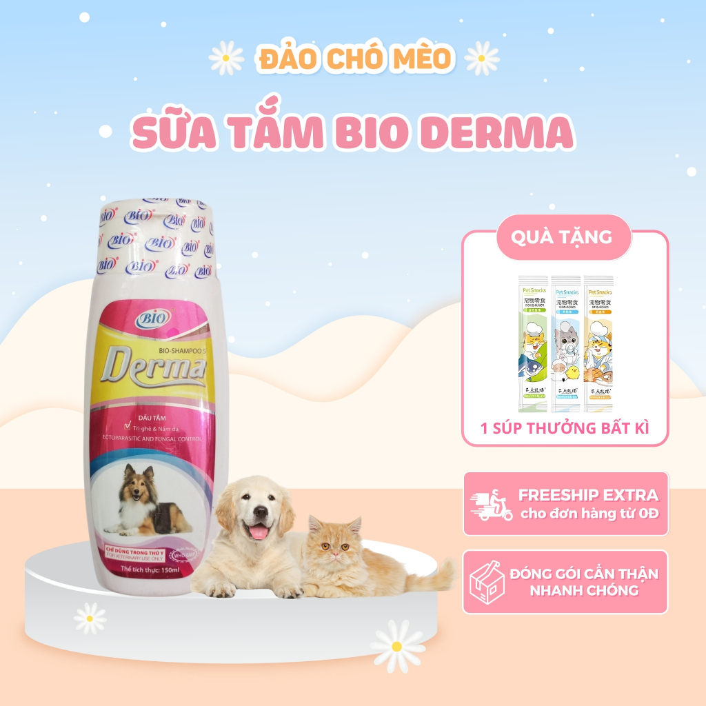 Sữa tắm Bio Derma chó mèo 150ml hỗ trợ giảm các vấn đề về da - Đảo Chó Mèo