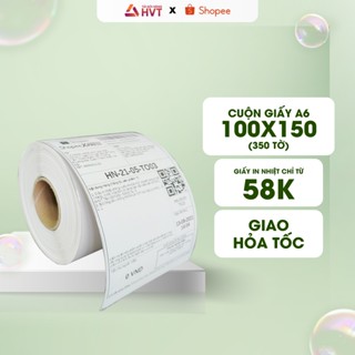 Giấy in nhiệt chống nước NHỰA HVT chuyên dùng in đơn hàng, in bill, hóa đơn có decal dán sẵn siêu tiện lợi NHUAHVT