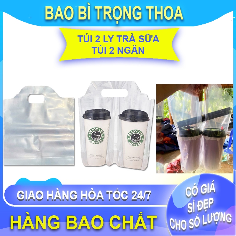 [1KG ]TÚI ĐỰNG LY TRÀ SỮA- ĐỰNG 2LY
