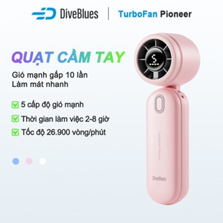  Diveblues Quạt gió turbo phun  sạc lại được tiện lợi di động gió mạnh tốc độ cao 5 cấp quạt cầm tay mini 