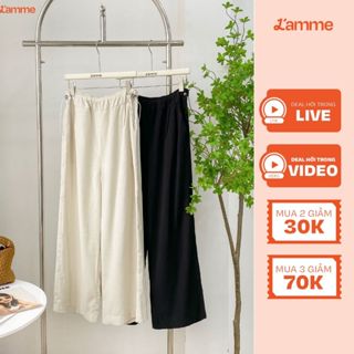 Quần bầu ống suông form rộng Uni Pants lưng chun, chất liệu đũi xước Hàn, mát lạnh dành cho cả bầu và không bầu BY LAMME