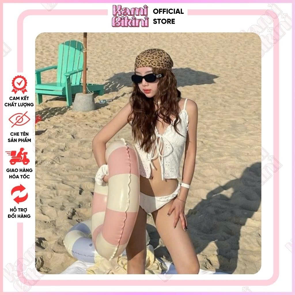 Set bikini đi biển  2 chi tiết Chất liệu thun thêu form nhỏ tôn dáng. Đồ bơi nữ đi biển quyến rũ sẵn đệm mút - Mã H14 | BigBuy360 - bigbuy360.vn
