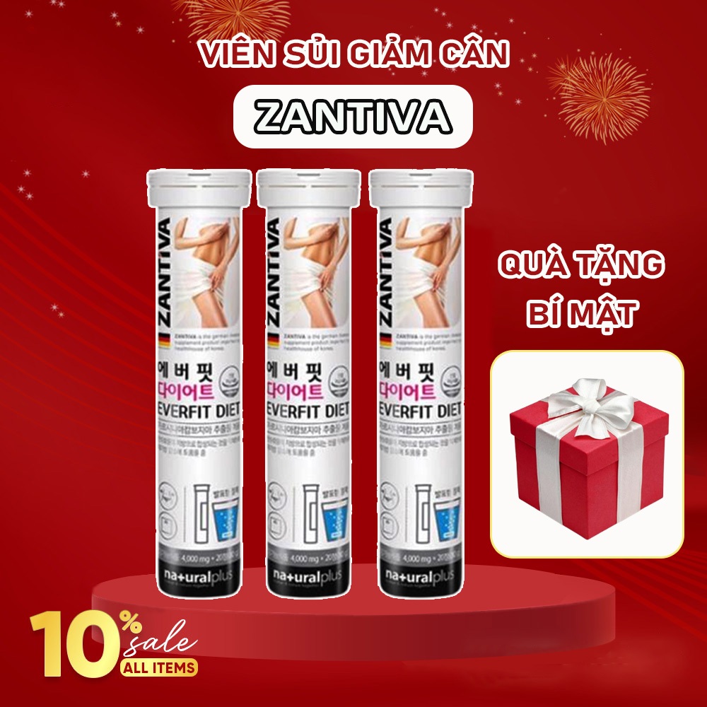 Viên Sủi Giảm Cân ZANTIVA EVERFIT DIET Hàn Quốc Giảm cân nhanh cấp tốc an toàn hiệu quả