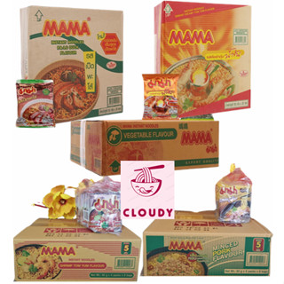 Thùng 30 gói Mì Mama vị Heo bằm, Vịt tiềm, Tomyum, Tôm kem, Chay rau nấm Thái Lan