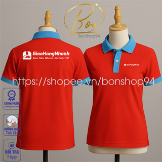  Áo thun polo Giaohangnhanh - Vải thun Cá Sấu Dày mịn Thoáng Mát - Thấm hút mồ hôi -  Chống nhăn - BONSHOP94 
