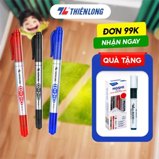 Combo 5/10/20 Bút lông dầu 2 đầu Thiên Long PM-04 bám dính tốt - Bút dạ, viết bảng không xoá được