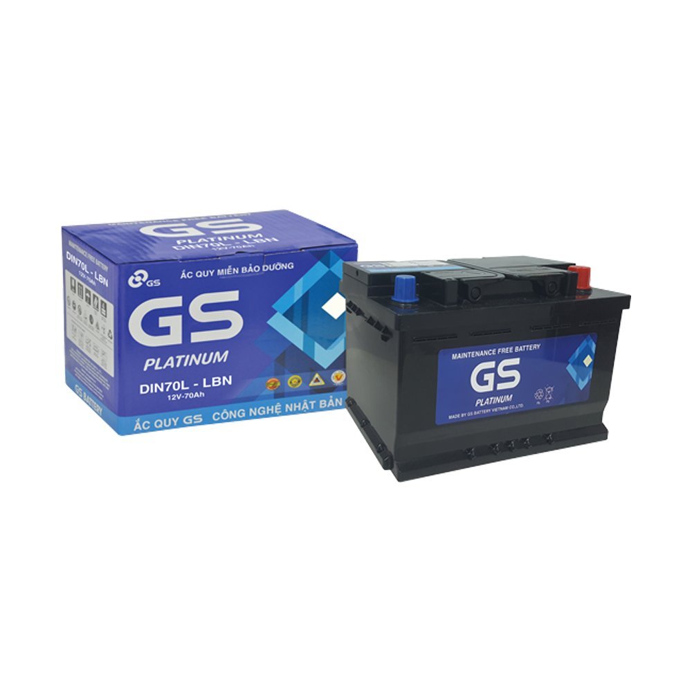 Bình Ắc Quy 12V-70Ah, Ắc Quy Ô Tô GS MF DIN70L-LBN