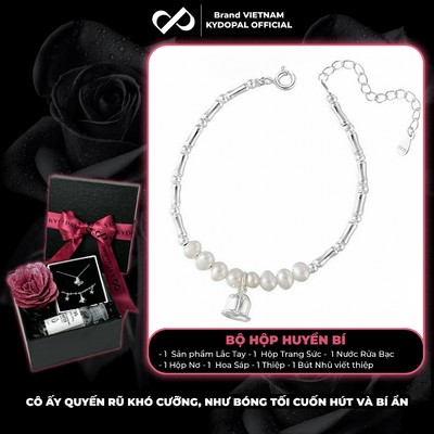 [HCM Hỏa Tốc] Lắc tay bạc nữ KYDOPAL vòng hạt vỡ bạc charm chuông mix trai nuôi xinh xắn trang sức 925 - PAL9C3L51