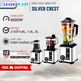 Máy Xay Sinh Tố Công Nghiệp SILVER CREST 3 Cối Xay 9500W, Xay Đa Năng Siêu Khoẻ - Bảo Hành 12 Tháng,