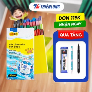 Bút lông màu Fiber Pen Thiên Long 20/36 màu - Bút lông màu Thiên Long Colokit nét mảnh nét to