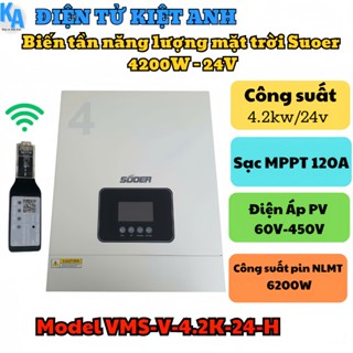 Biến tần năng lượng mặt trời Suoer 4200W - 24V kèm Wifi -MSP: VMS-V-4.2K-24-H Wifi