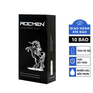  Bao cao su kéo dài thời gian chống xuất tinh sớm - bcs gai Rocmen Longshock - bcs gân gai. 