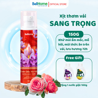 Xịt thơm vải Khử mùi 72h Hương sang trọng Không cồn An toàn cho bé Mùi đậm chuẩn nước hoa 150ml