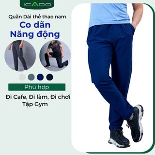 Quần Thể Thao Nam Dài ICADO AA1 Quần Tập Gym Yoga Co Giãn Tốt Chất Vải Thấm Hút Mồ Hôi Quần Chạy Bộ Nam thế giới đồ tập