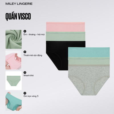 Combo 6 Quần Lót VISCO STRETCH Miley Lingerie Chất Liệu Visco sợi tre