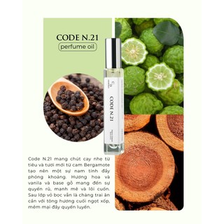 Tinh dầu nước hoa nam CODEDECO CODE N.21 10ml dạng xịt