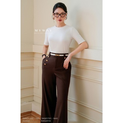 Áo Thun Nữ MY WAY Tay Lỡ Trơn Basic 6MAT2252w