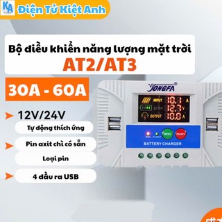 Sạc năng lượng mặt trời điều khiển 30A/60A màn hình LED hiển thị