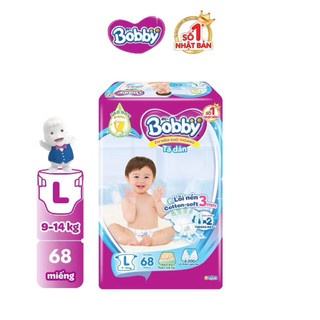 [Hỏa tốc-mã Live/Video] tã dán bobby L68 miếng cho bé từ 9-13kg