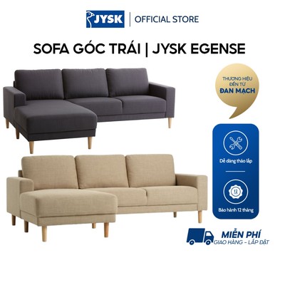 Sofa góc trái | JYSK Egense | vải Polyester | nhiều màu | R228xS80/154xC80cm