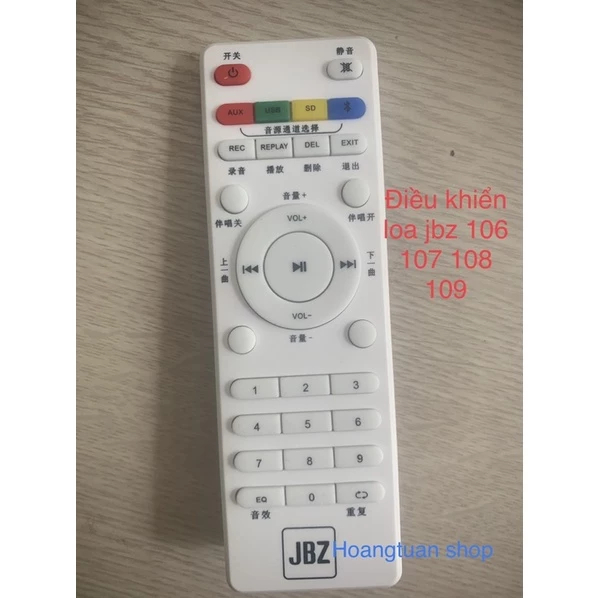 Điều khiển từ xa remote Loa kéo JBZ 106, 108, 109........ - HÀNG CHUẨN ĐI THEO LOA