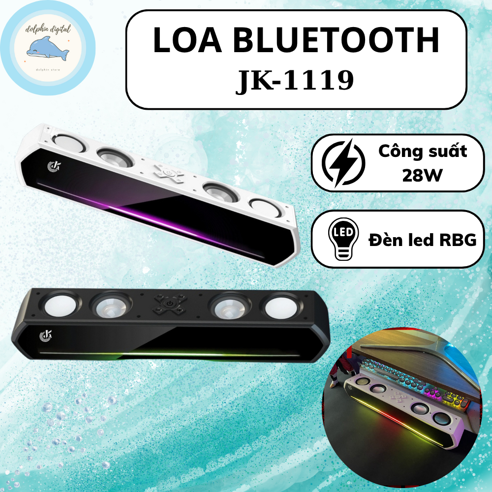 Loa Bluetooth JK-1119 Gaming LED RGB Soundbar - Để Bàn - Âm Thanh Hay - Bass Mạnh - LED RBG