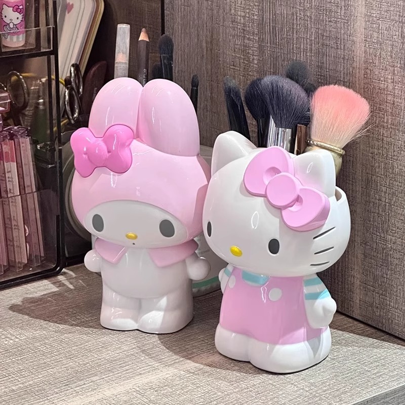🎀Hộp bút HelloKitty & My Melody dễ thương – Đựng bút & cọ trang điểm, decor bàn học