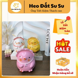 Ống tiết kiệm tiền tạo hình gà con đội nón cute mini Heo Đất Su Su