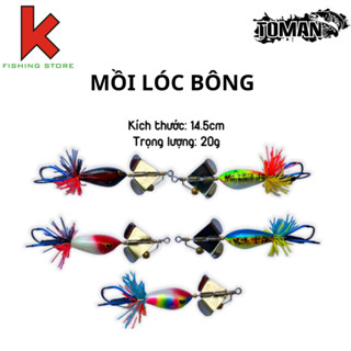 Mồi câu cá lóc bông, mồi  BUZZBAIT TOMAN mẫu 1 15cm 20g có cánh quạt tạo action mạnh chuyên săn Hugo
