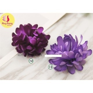 Hoa vải - Hoa cúc lụa size nhỡ dùng làm hoa cài áo, phụ kiện may mặc