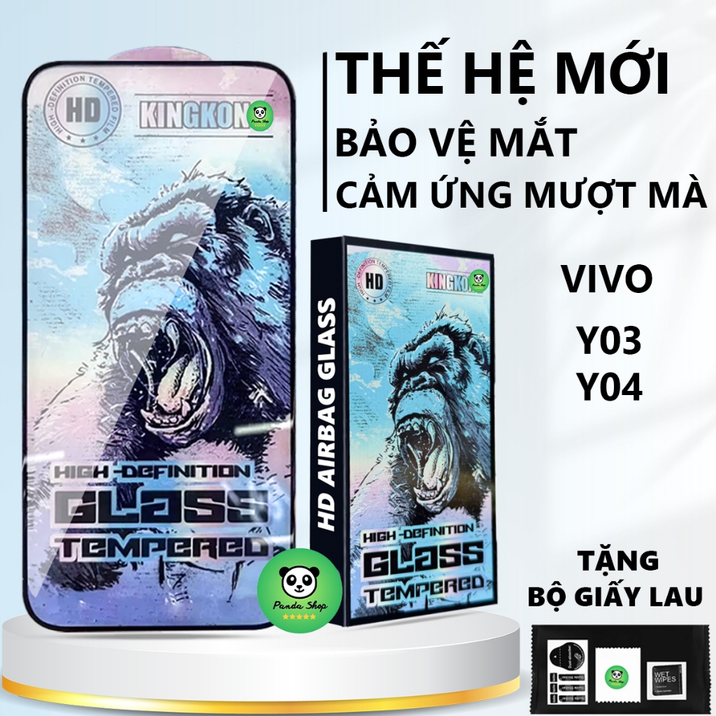 Kính cường lực Vivo Y03 /Y04 full màn, chống va đập, chống bám vân tay,bảo vệ màn hình